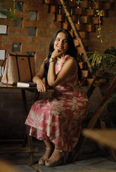 Women Printed Kurta Set-HFXMA-K164-PINK